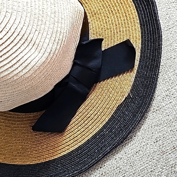 Floppy Sun Hat cream/ black new - Picture 4 of 6